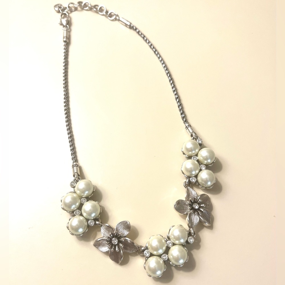 Brighton Catch The Moon Pearl Statement Bib Necklace